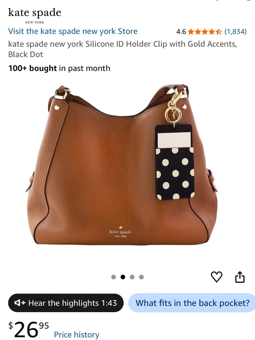 kate spade ID holder Polka Dot